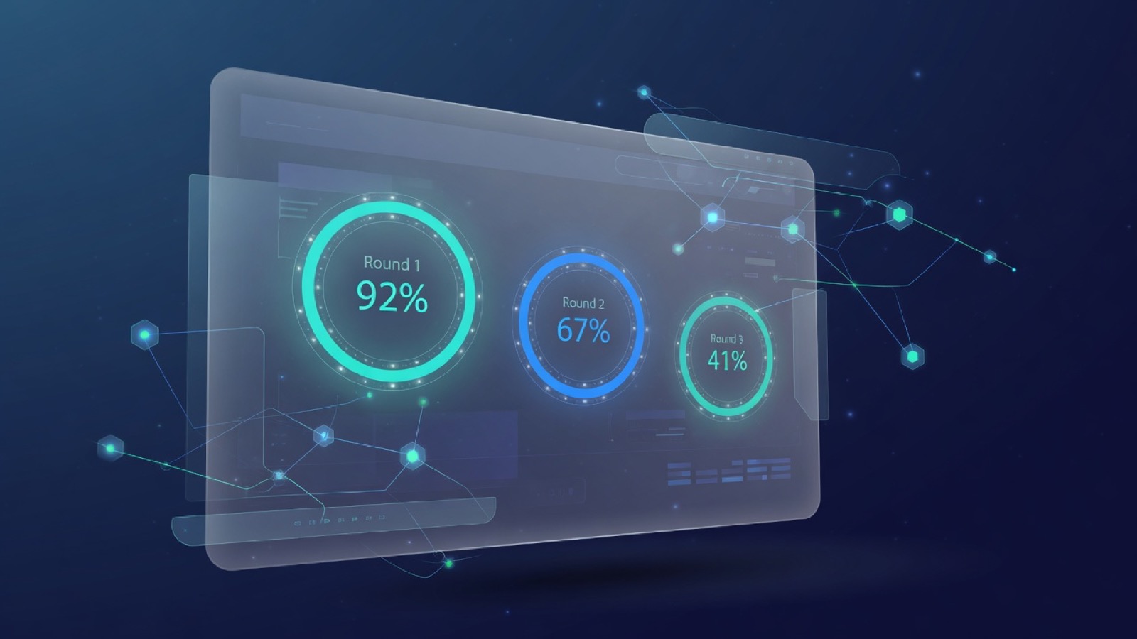 3-round mock interview progress dashboard visual